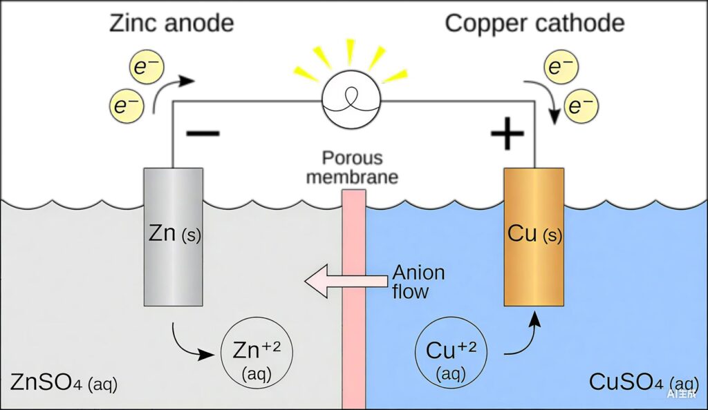 Lead-acid battery chemical reaction diagram