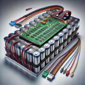 battery pack with BMS board and harness
